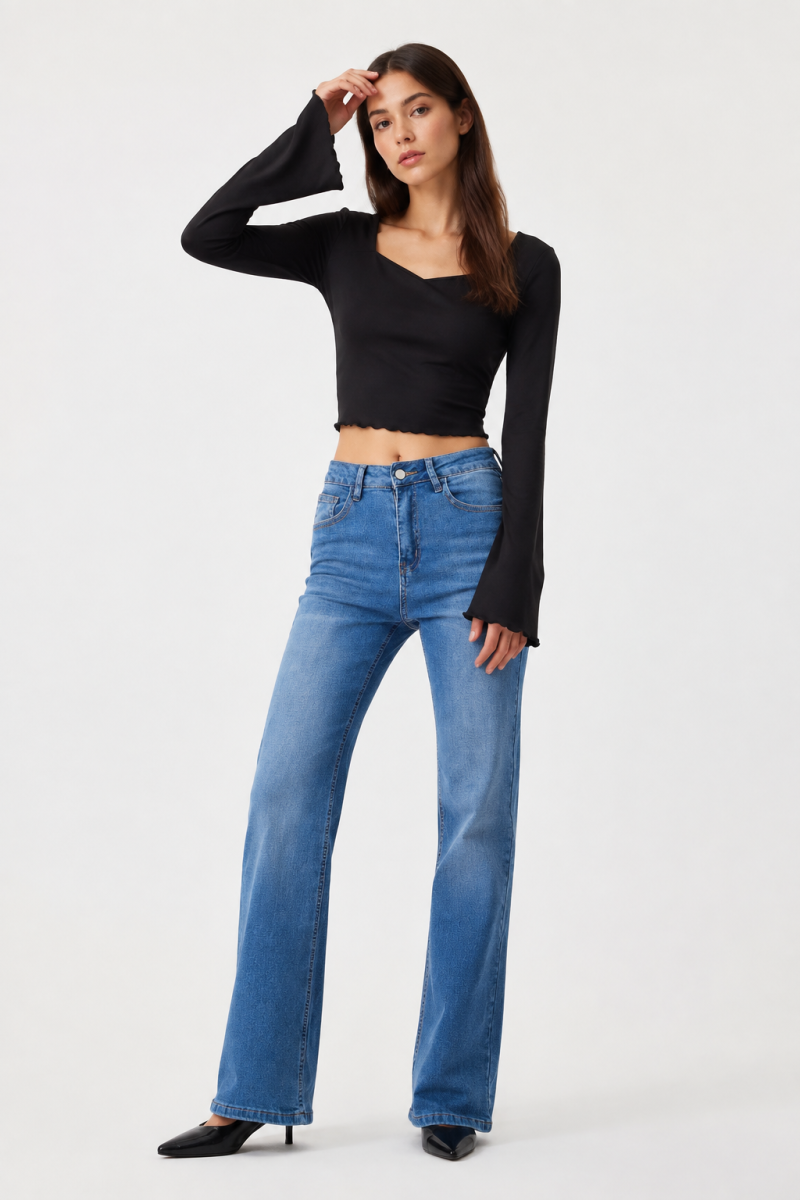Women's Fall Vintage Distressed Straight-Leg Jeans
