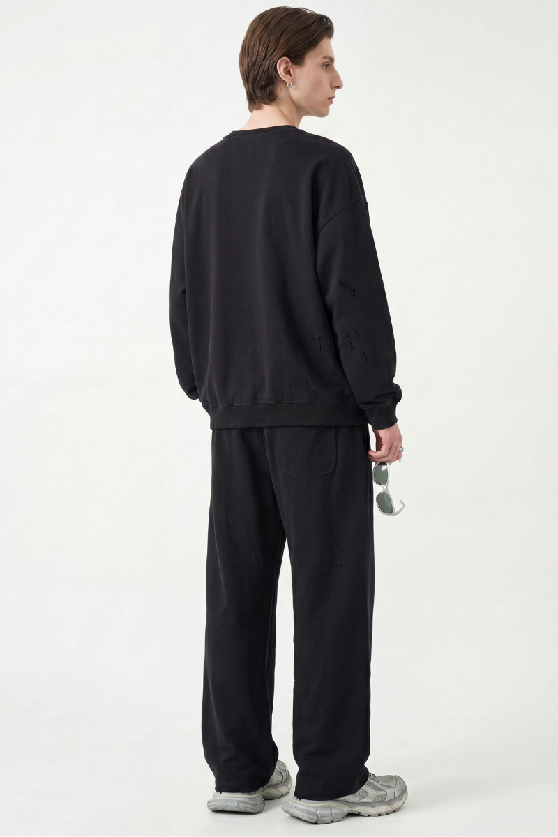 Men's Fall Set: Relaxed Pullover And Drawstring Sweatpants