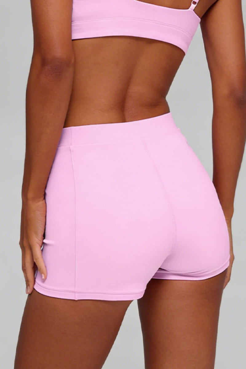 Women's Athletic High-Waist Solid Biker Shorts
