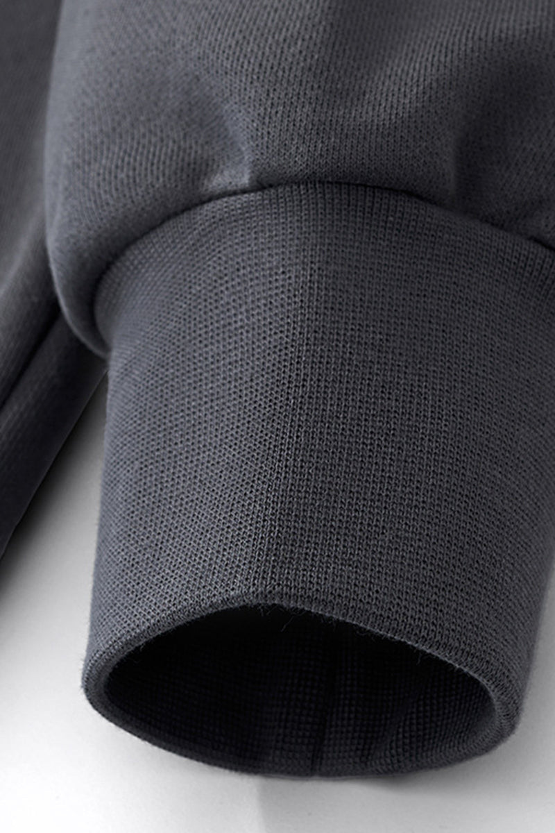 Unisex Streetwear Loose 500G Fleece Hoodie
