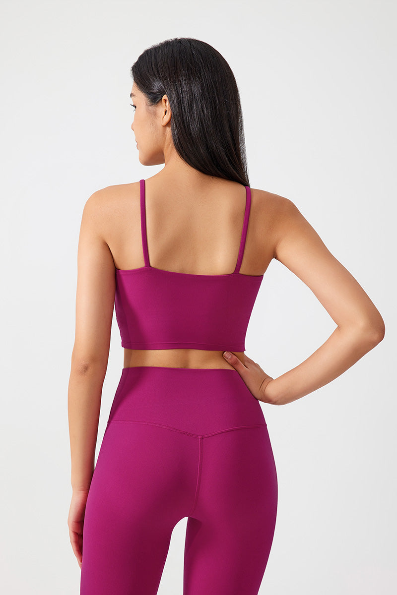 Women Gathering Anti-Shock One Cup Back Fitness Yoga Exercise Camisole Top