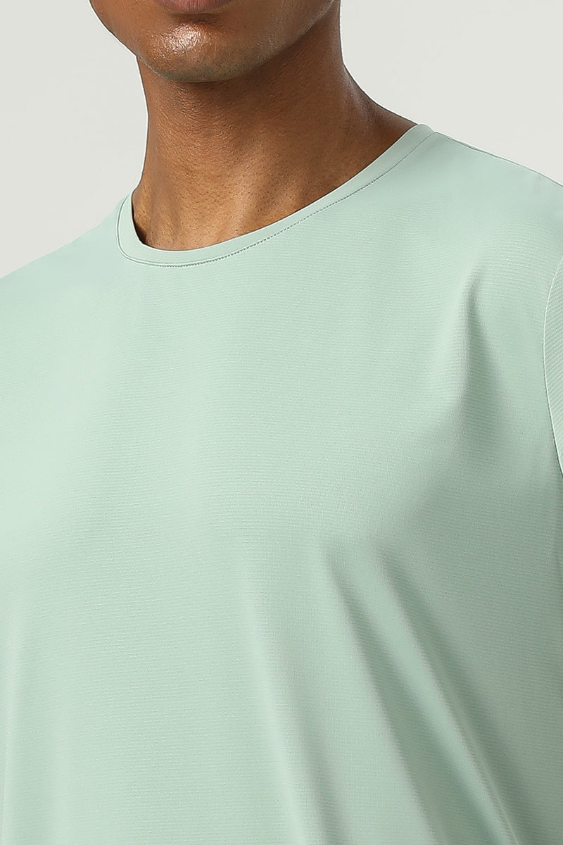 Men Cloud Yarn Quick-Dry Antibacterial Moisture-Wicking Uv Protection Reflective Outdoor Sports Round Neck Short Sleeve T-Shirt