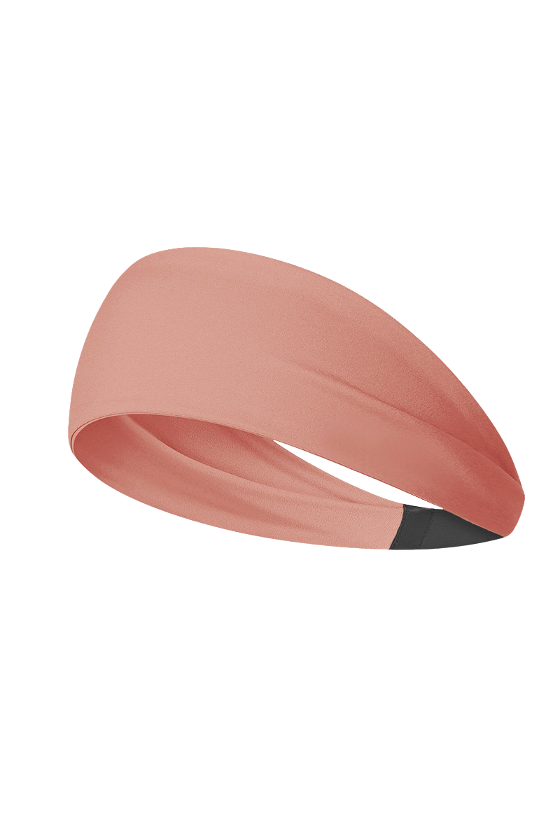 Women's exercise sweat-absorbing headband.