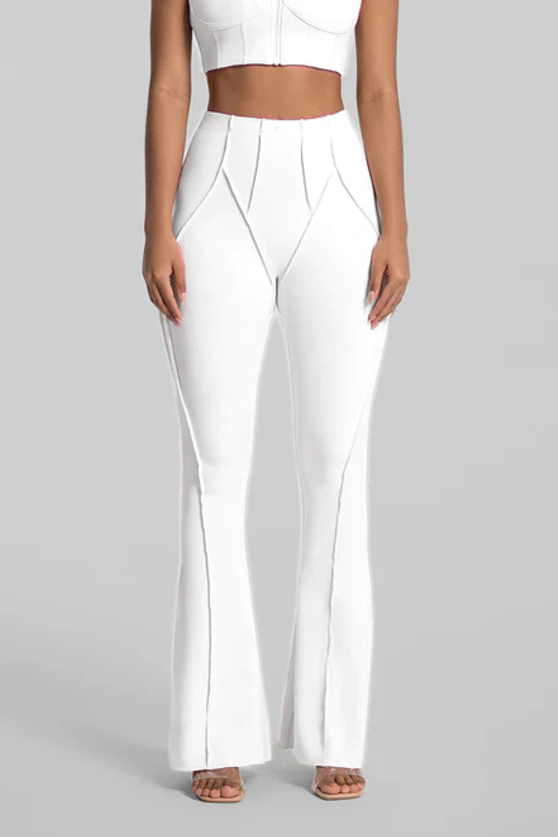 Women's High-Waisted Seam Detail Naked Feel Yoga Flared Pants