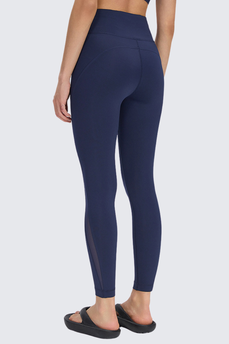 Women's Mesh Panel High-waist Tummy-Control Yoga Leggings
