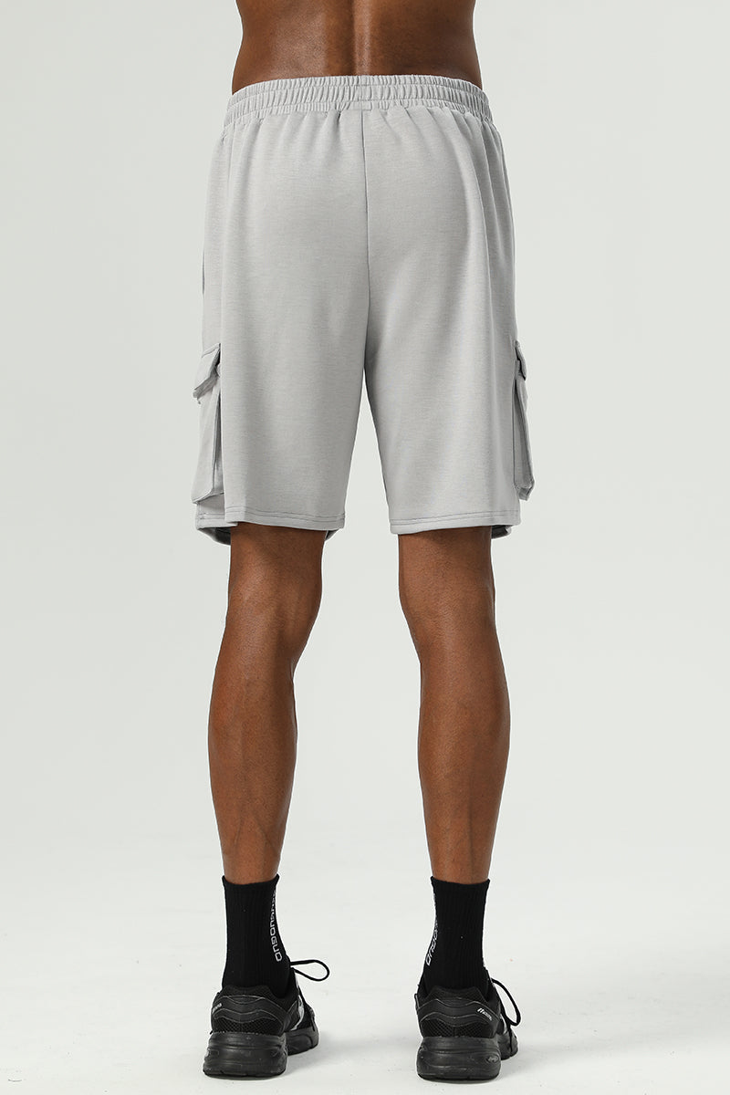 Men Airy Rayon Multi-Pocket Loose-Fit Stretch Quick-Dry Basketball Gym Fitness Running Athletic Shorts
