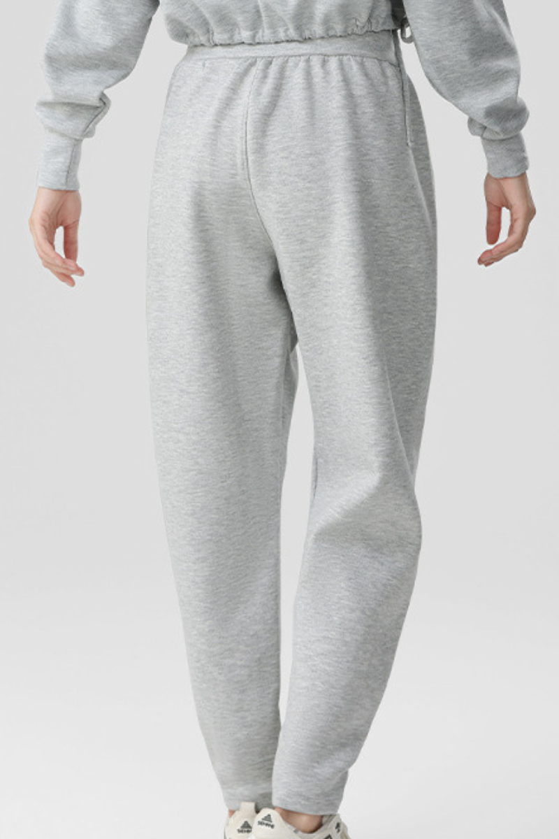 Women's High Rise Joggers with Pleated Waist and Side Pocket