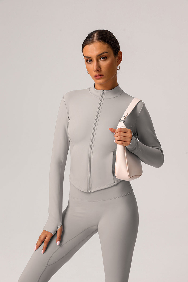 Women Solid Light Fleece Jacket