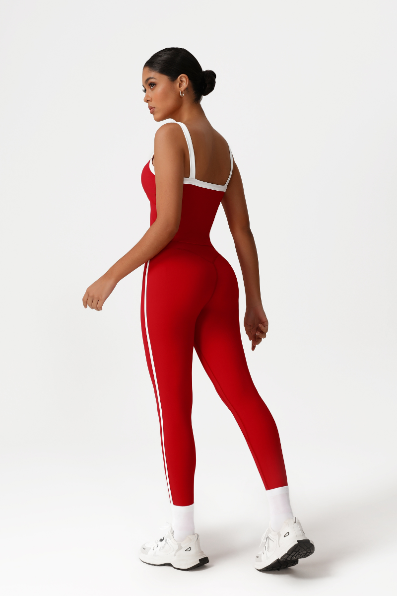 Women High-Waisted Color-Block Butt-Lifting Yoga Set: Vest + 9/10 Leggings
