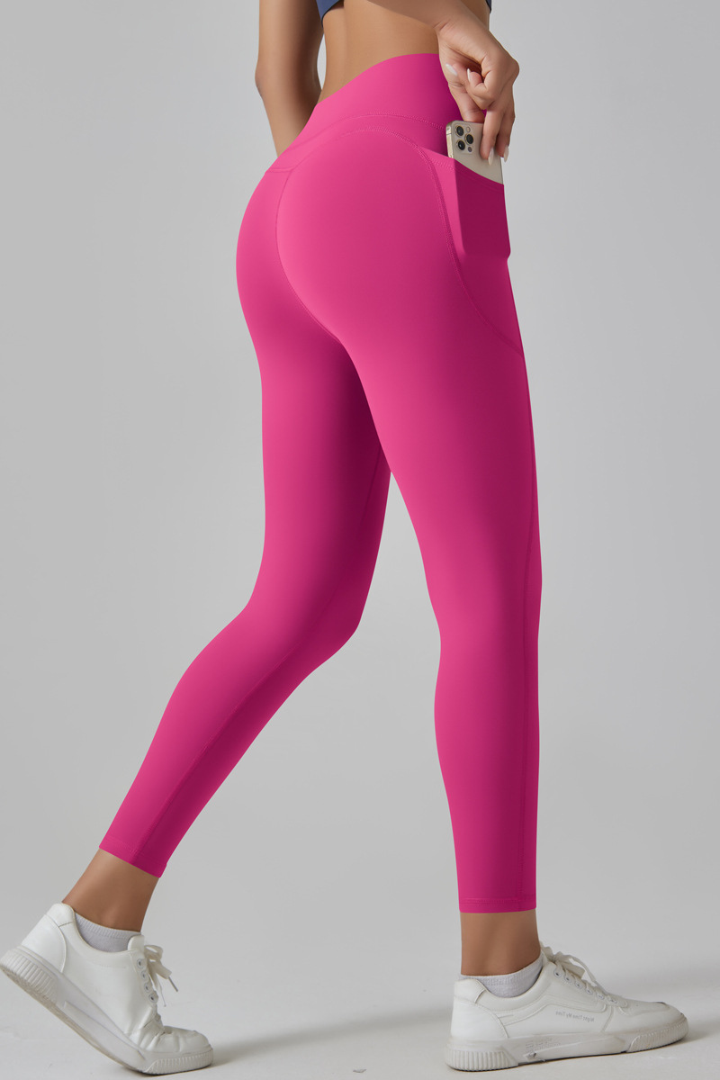 Women's High-Intensity Naked Feel Tight Pocket Yoga Leggings