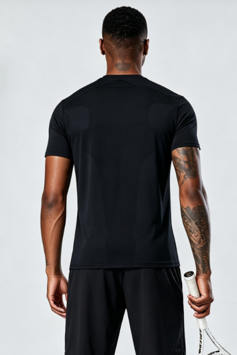 Men's Summer Mesh Reflective Stripe Quick Dry Sports T-shirt