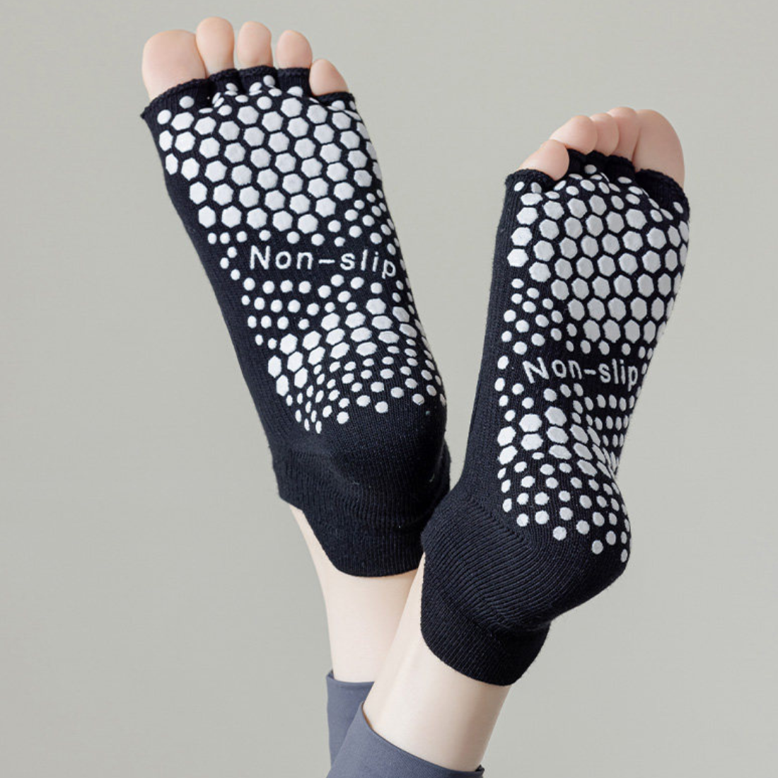 Women's Athletic Non-Slip Open-Toe Yoga Pilates Socks