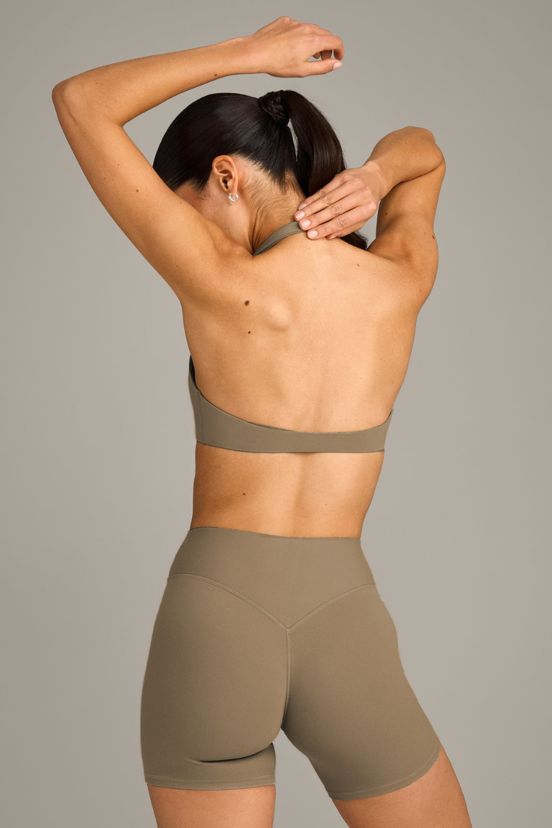 Women's Halter Backless Bra and High Waist Shorts Yoga Sets
