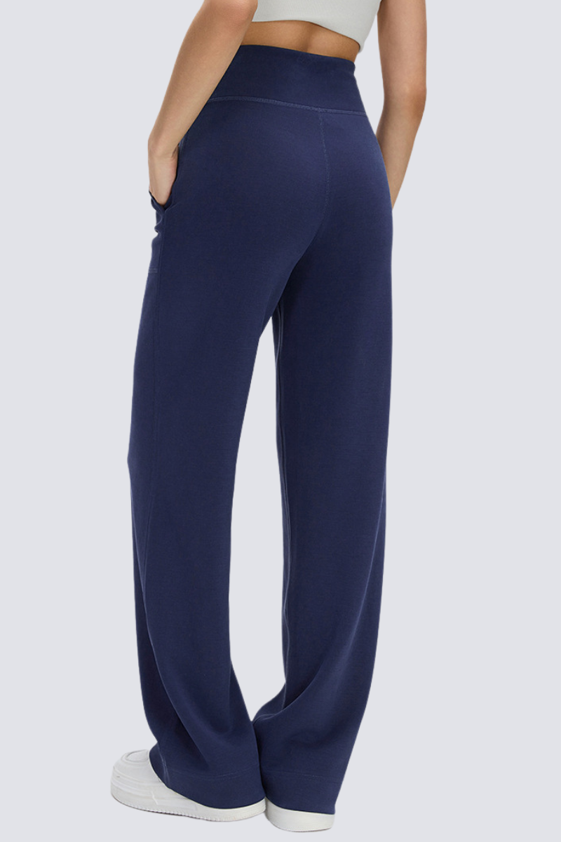 Women High-Waisted Drawstring Waistband Flowy Athletic Pant