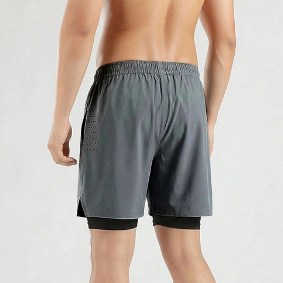 Men's 2-in-1 Athletic Breathable  Shorts with Inner Liner
