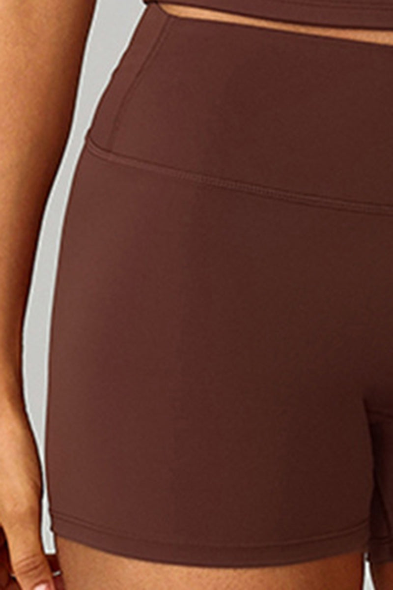Women Fleece-Lined Yoga Set: Long Sleeve Top + Shaping Shorts