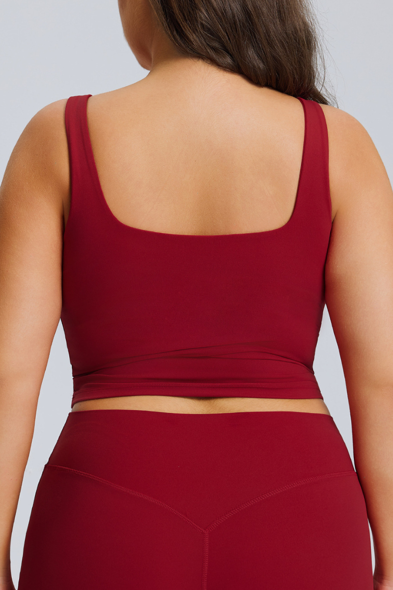 Plus Size Women's U-neck Athletic Tank Top