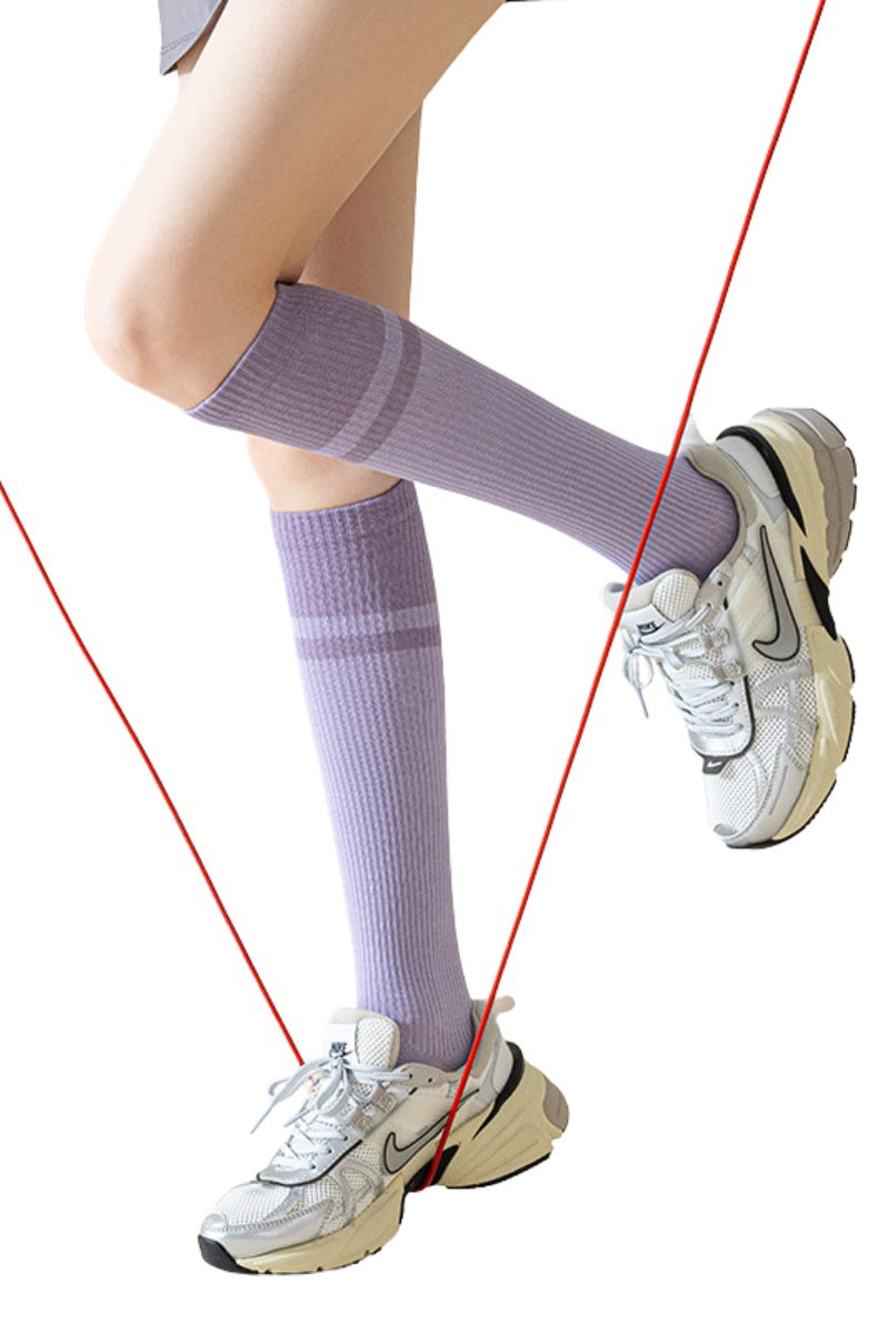 Non-Slip Grippy Dots Knee-High Yoga  Pilates Socks