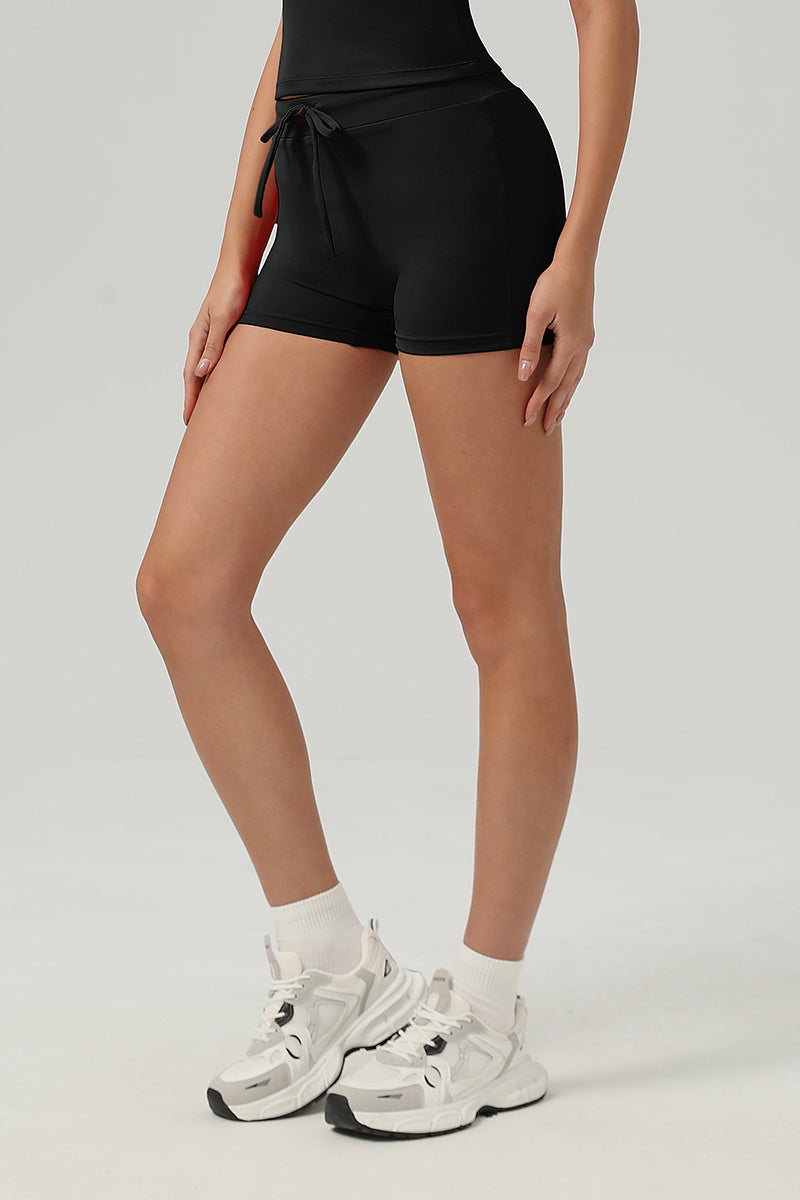Women Naked-Feel High-Waisted Butt-Lifting Quick-Dry Yoga Running Shorts