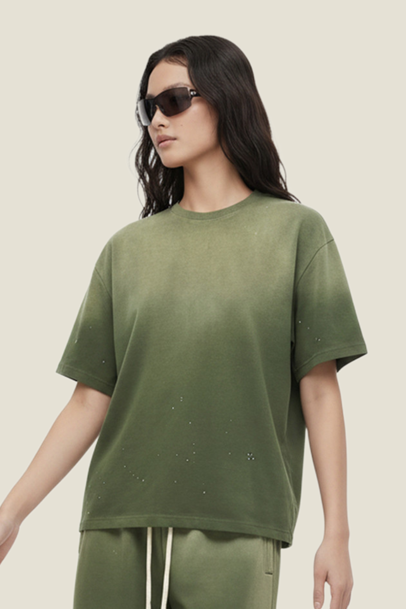 Unisex Splatter Air Mamba Tee - Vintage Wash Loose