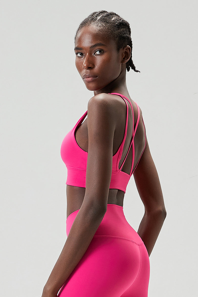 Back cross sports bra