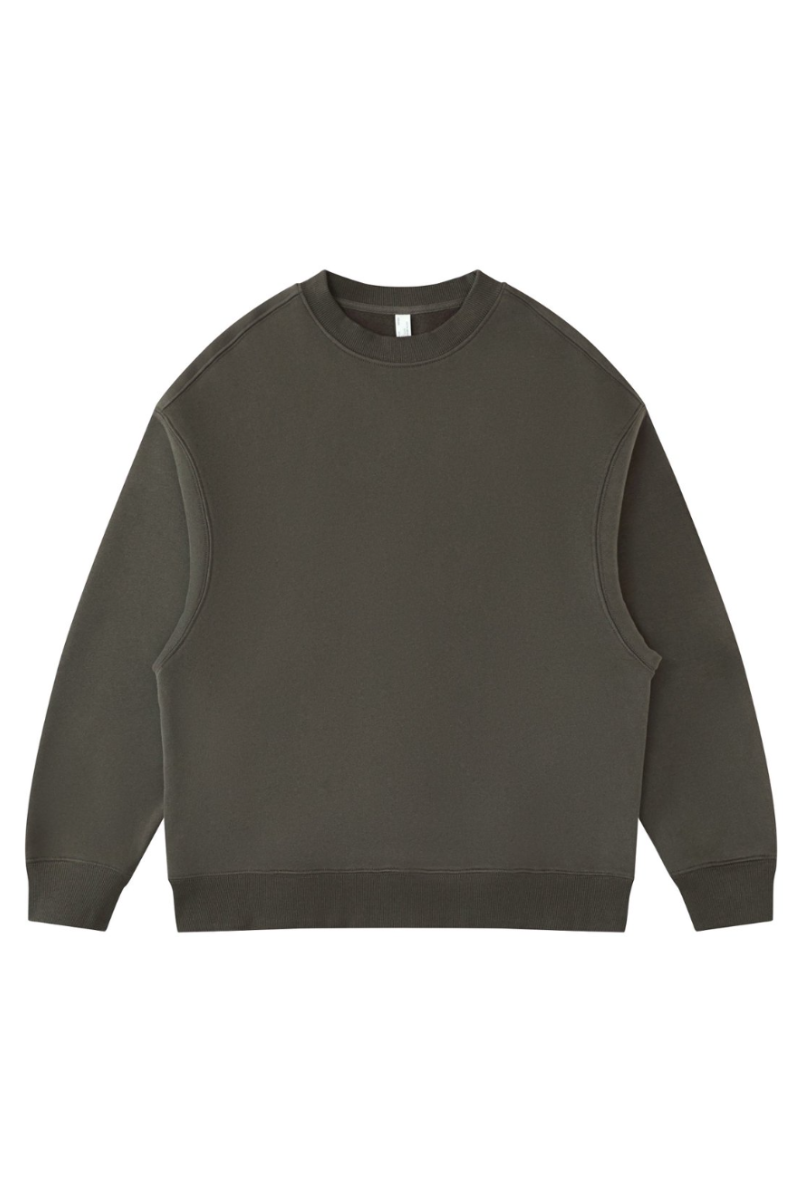 Men's Fall Fleece‑Lined Drop Shoulder Oversized Pullover