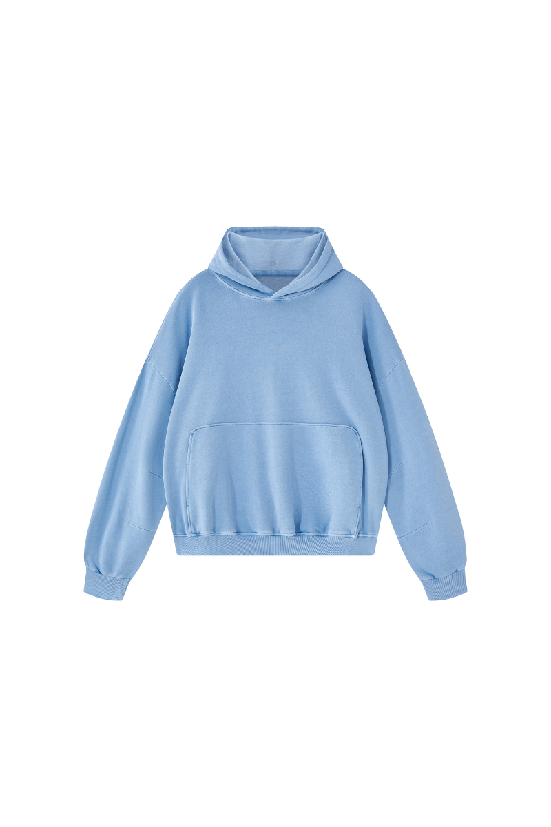 Unisex Fall 100% Cotton Kangaroo Pocket Washed Hoodies
