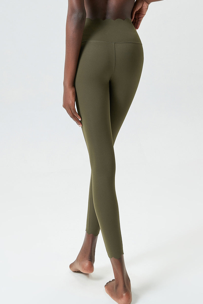 Women Plus-Size Wave High-Waisted Quick-Dry Sculpting Yoga Leggings