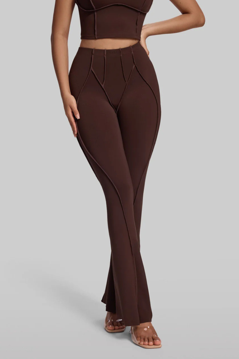 Women's High-Waisted Seam Detail Naked Feel Yoga Flared Pants