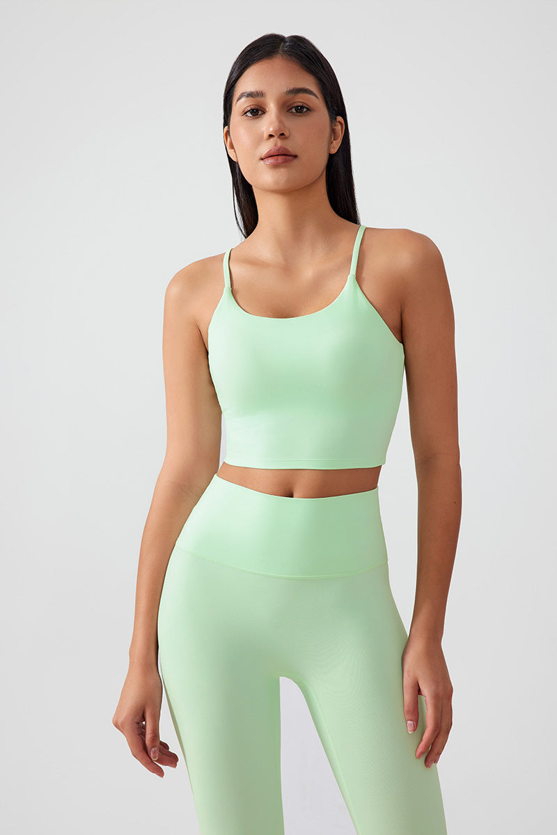 Women Gathering Anti-Shock One Cup Back Fitness Yoga Exercise Camisole Top