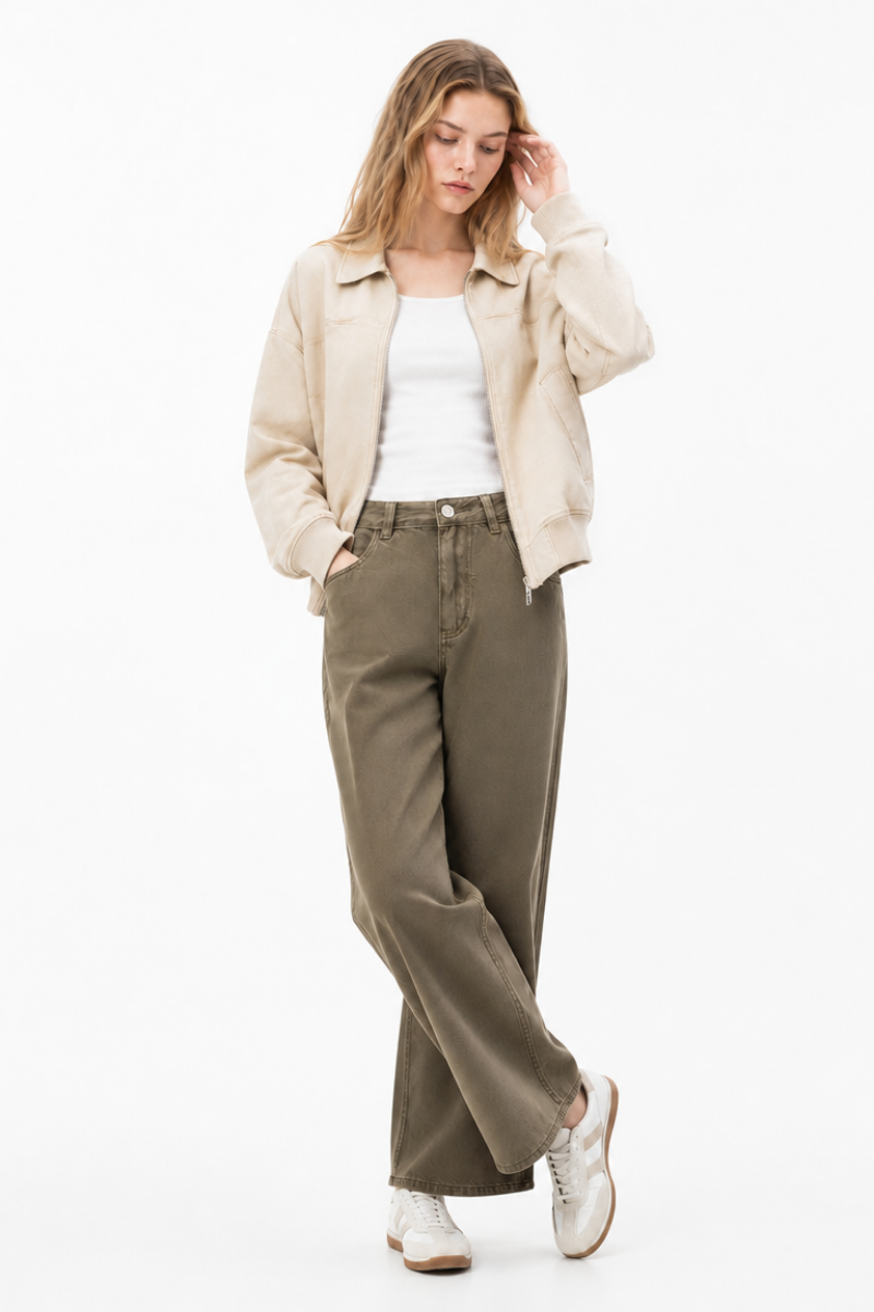 Women's Fall Mid Rise Vintage Casual Jeans