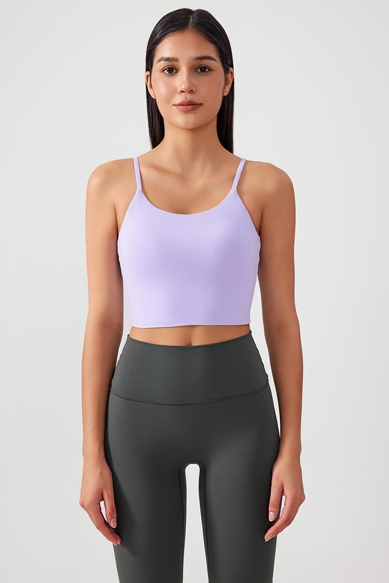 Women Gathering Anti-Shock One Cup Back Fitness Yoga Exercise Camisole Top