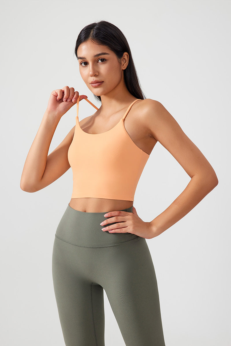 Women Gathering Anti-Shock One Cup Back Fitness Yoga Exercise Camisole Top