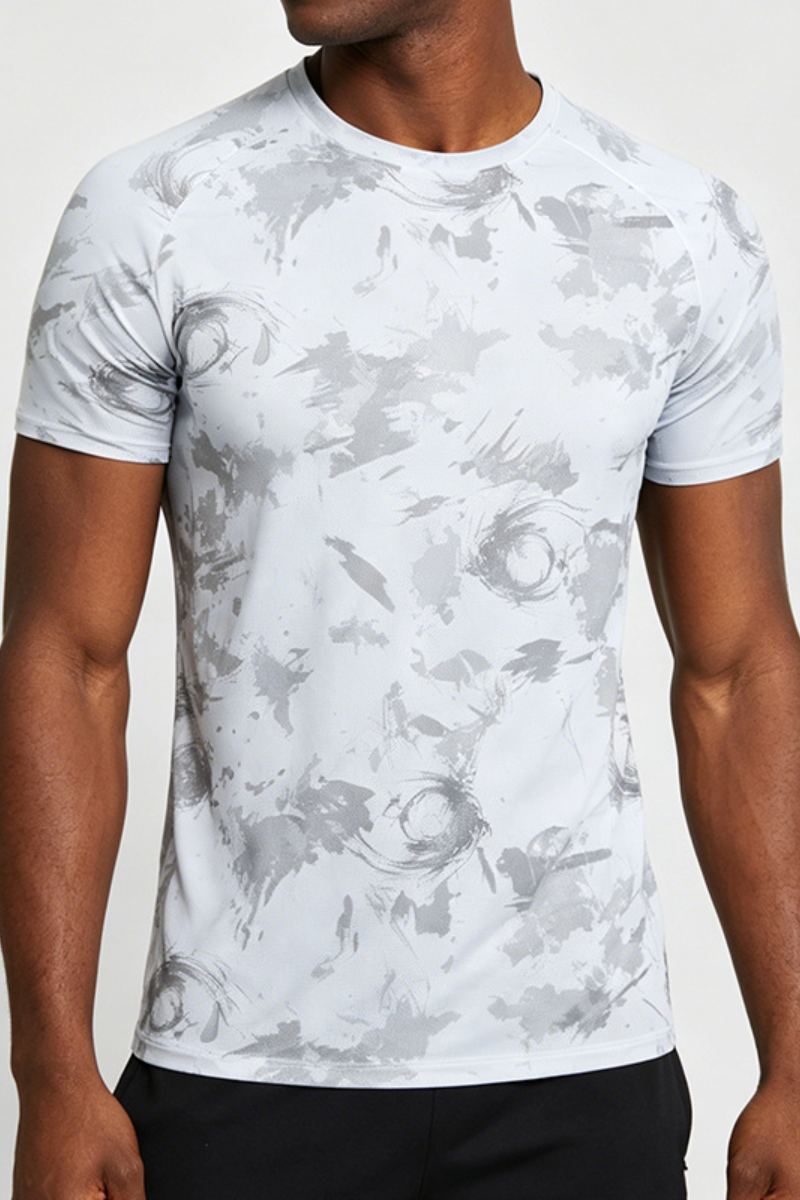 Men's Camouflage Mesh Quick Dry Sports Casual T-shirt