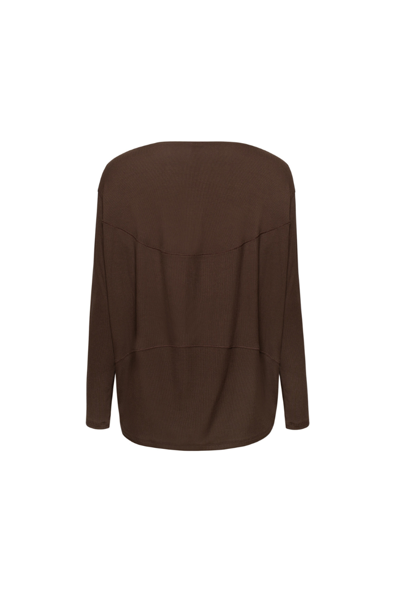 Modal turtle-back long-sleeved top