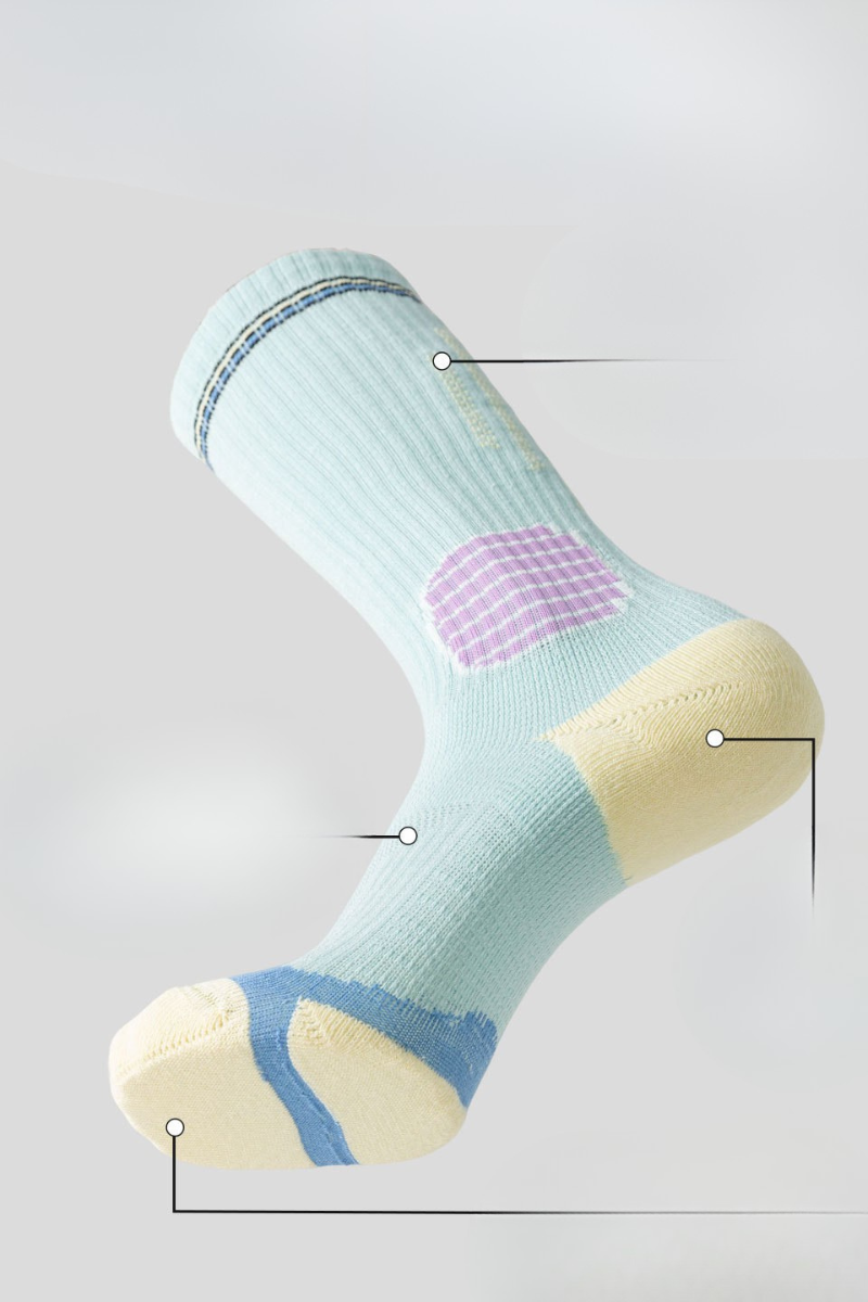 Women's Color Block High-Stretch Calf-High Spoprts Socks