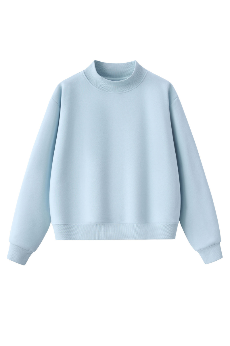 Unisex Cozy Fleece Mock Neck Sweatshirt