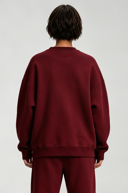 Women's Fall Fleece‑Lined Drop Shoulder Oversized Pullover
