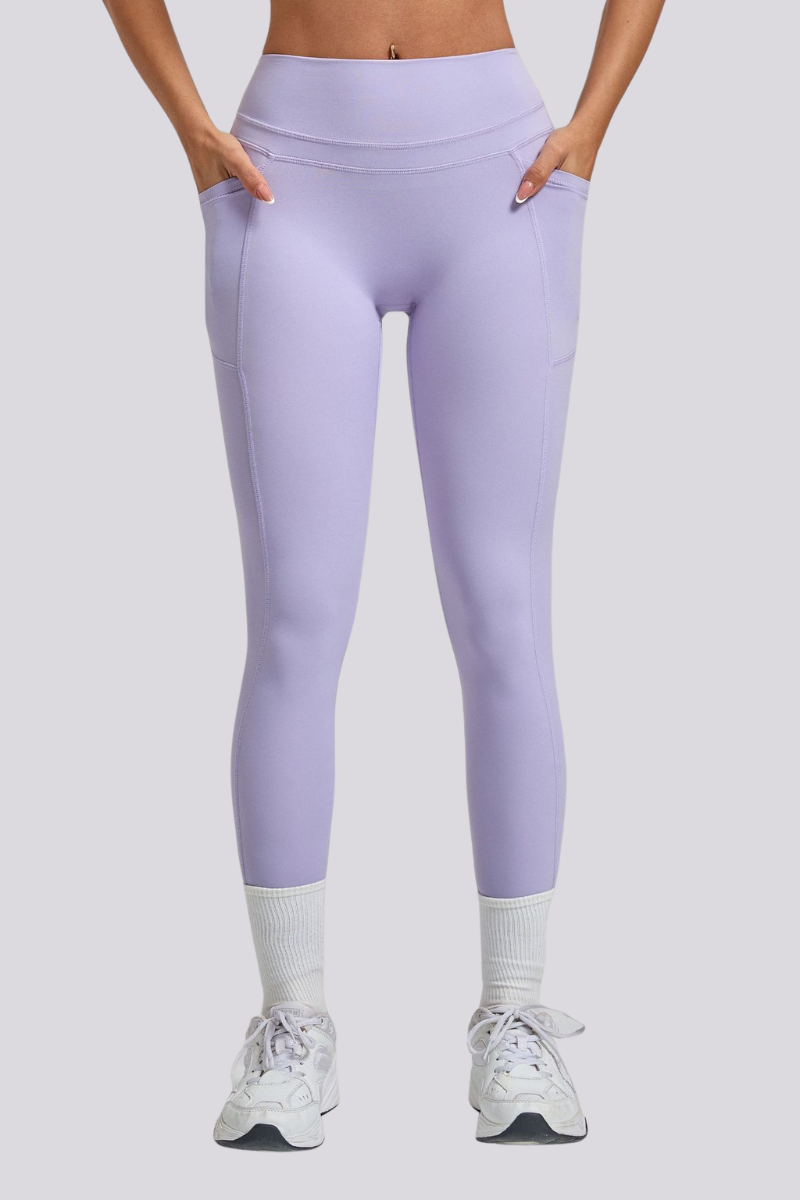 Women's Athletic Side Pocket Hip-Pocket Yoga Leggings