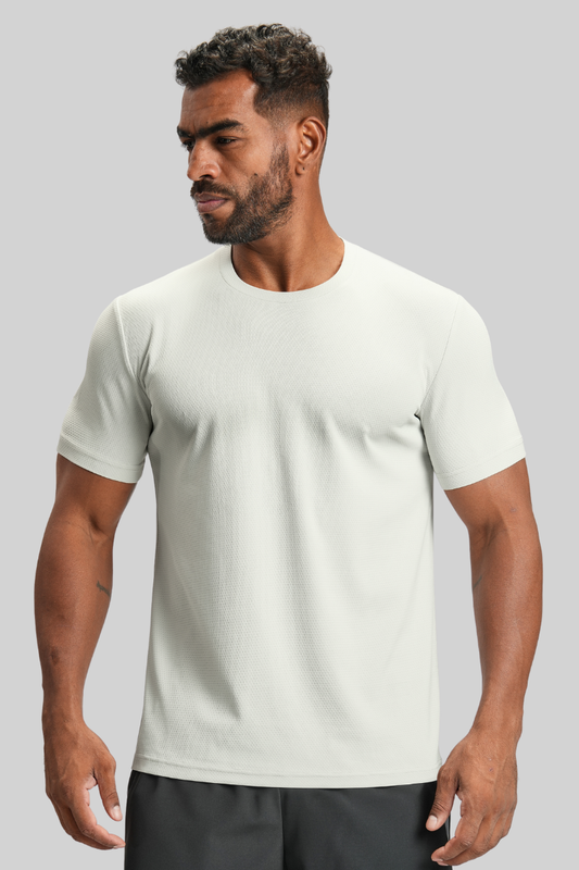 Men's Summer Mesh Round-Neck Loose-Fitting Sports T-shirt