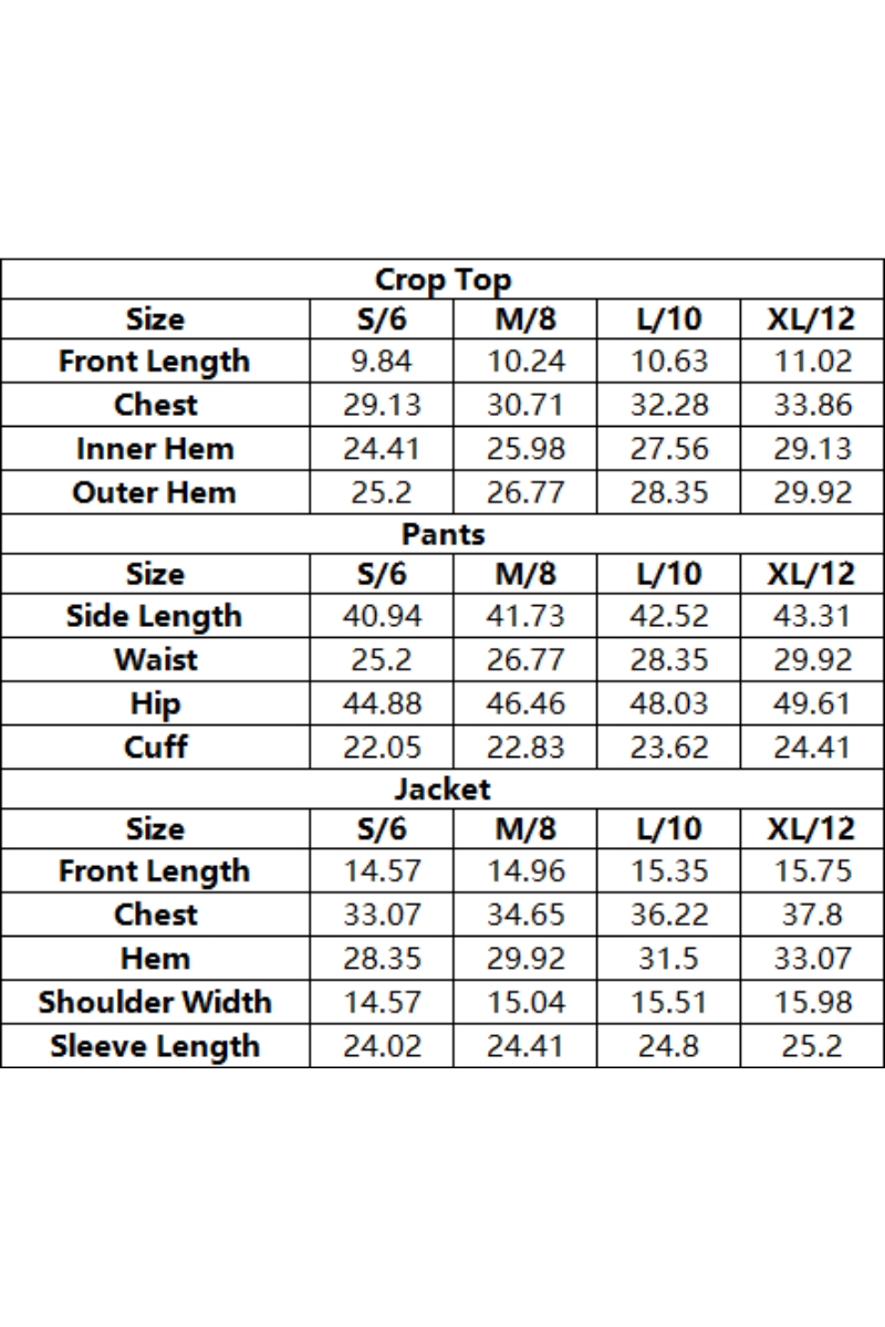 Women's 3 Piece Set: Bra & Long Sleeve Top & Casual Pants