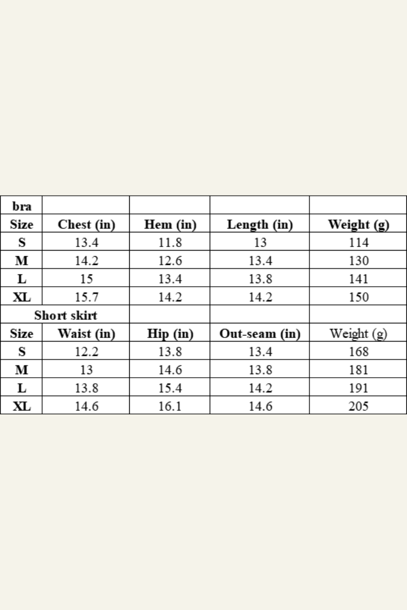 Women's Athletic Set:Cross Back Bra & Pleated Skirt