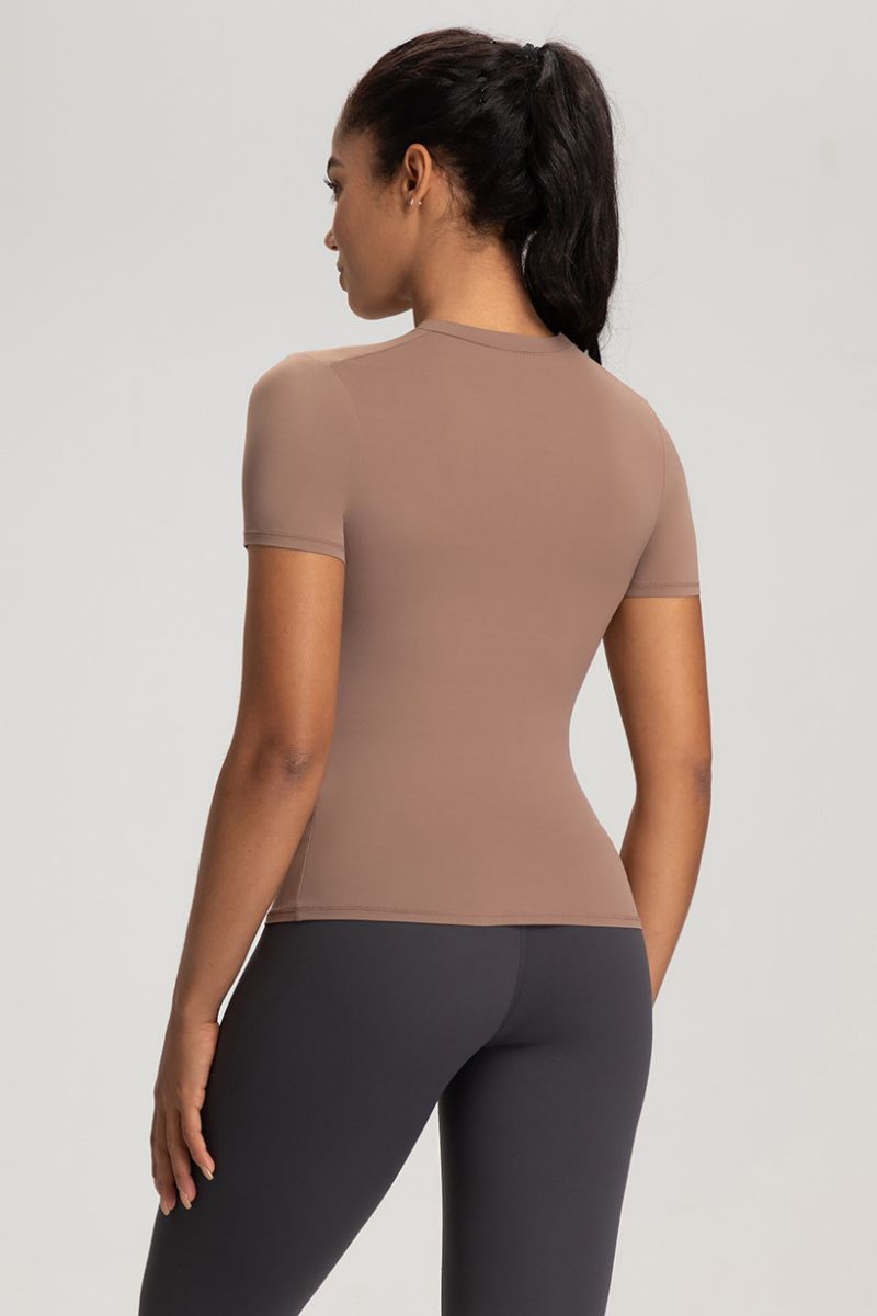 Women Slim-Fit High-Stretch Naked-Feel Yoga T-Shirt