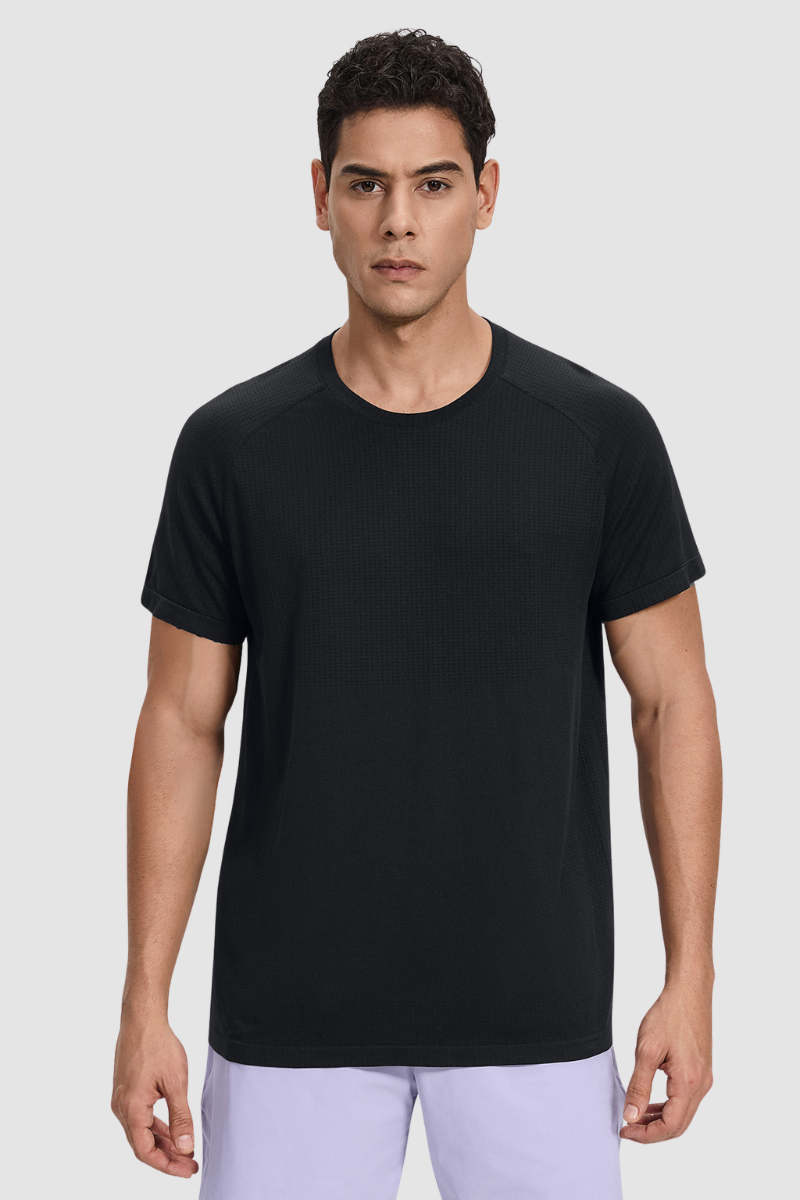 Men's Summer Seamless Mesh Quick-Dry Breathable Tee
