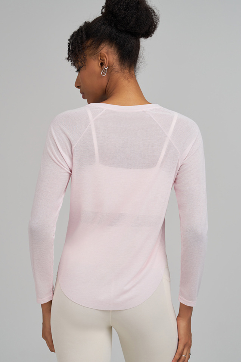 Mesh fitness sport long-sleeved garment