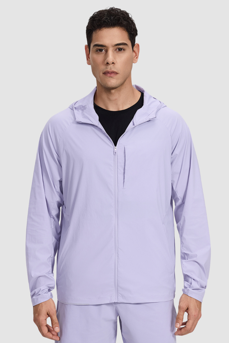 Men's Lightweight Water-Resistant Sports Hooded Jacket