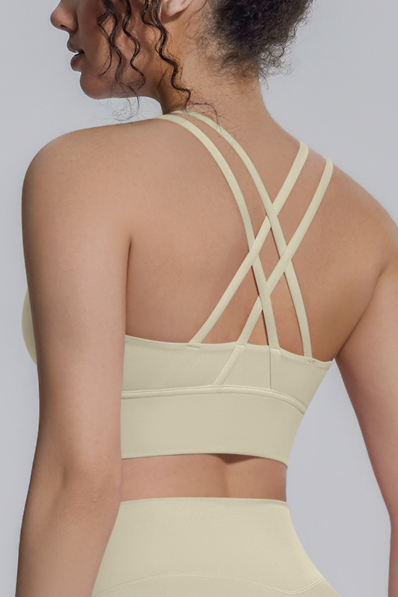 Women's Athletic Cross-Back Naked Feel Yoga Sports Bra