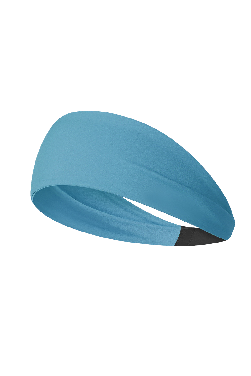 Women's exercise sweat-absorbing headband.