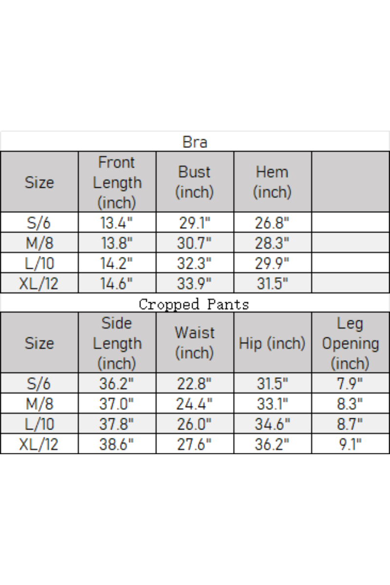 Women's Color Block Crossover Waist Stretchy 2-Piece Sets