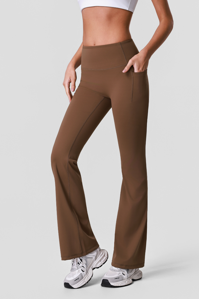Women's Athletic Side Pocket Hip-Lifting Yoga Flare Pant